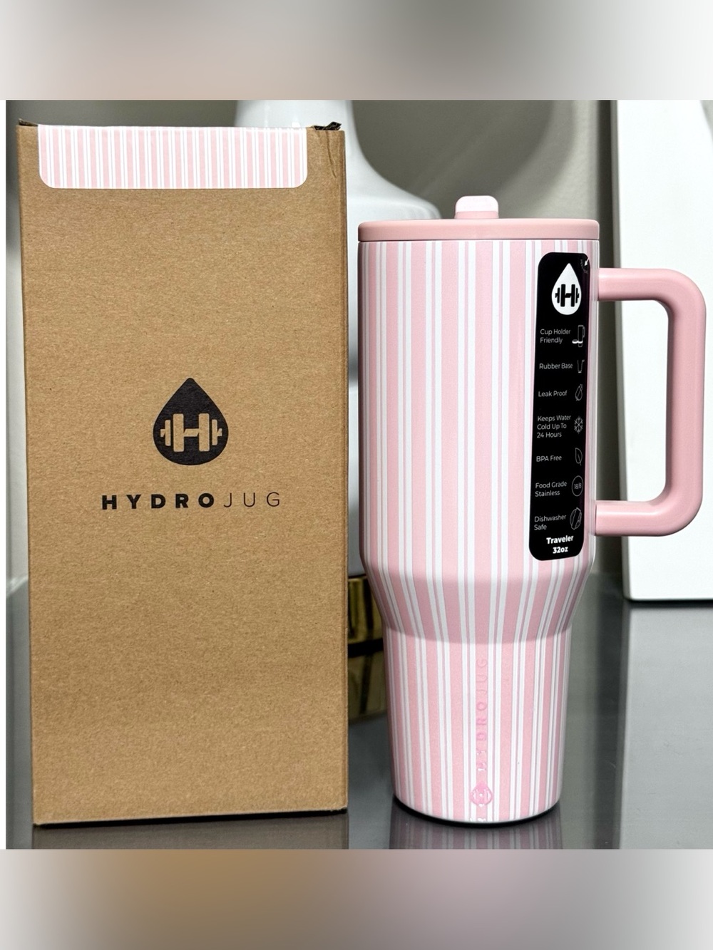Hydrojug 32oz Traveler, CABANA STRIPES
